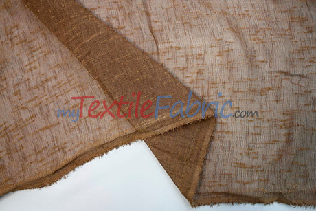 Swiss Sheer Sheer Polyester Fabric - Linen-Look Sheer Drapery, 130" Wide, White (1 Yard)