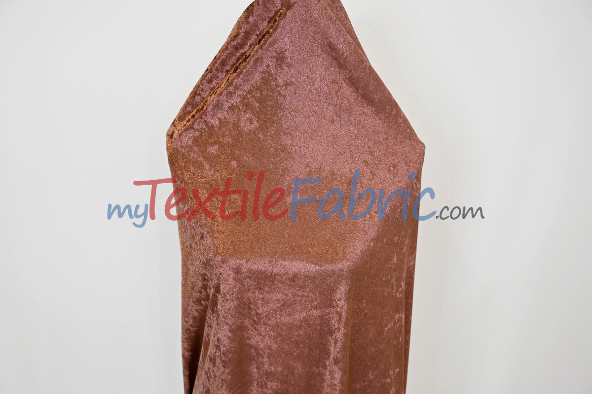 Panne Velvet Polyester Fabric - Crush Panne Velour, Solid, 58/60" Width (1 Yard)