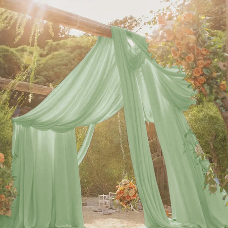 Chiffon Ceiling Drapery Panel Sage Green