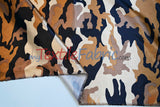 Army Camouflage Satin Print Polyester Fabric - Hunter Green Camouflage, 58/60" Width (1 Yard)