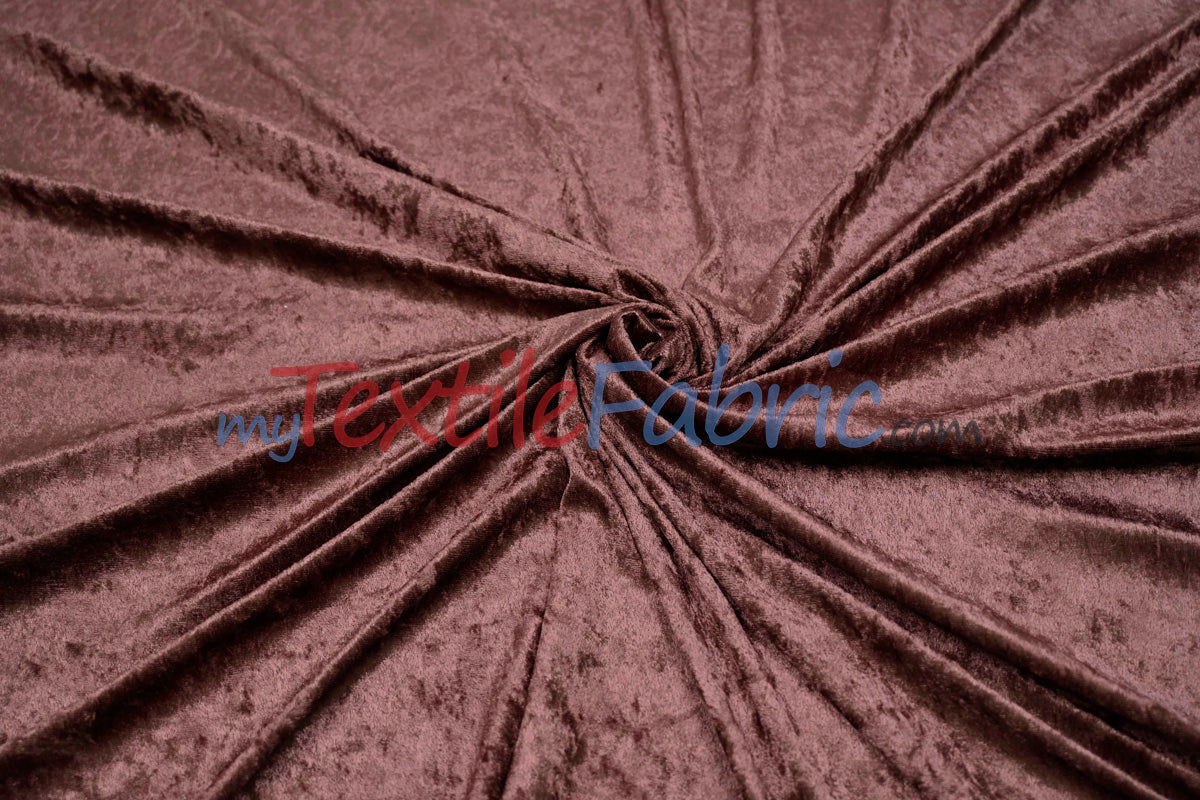Panne Velvet Polyester Fabric - Crush Panne Velour, Solid, 58/60" Width (1 Yard)