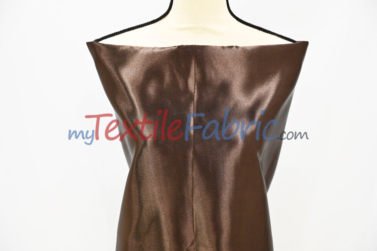 Bridal Satin Polyester Fabric - Shiny Solid, 58/60" Width, Multiple Colors (Yards, Bolts, Sample Swatches)