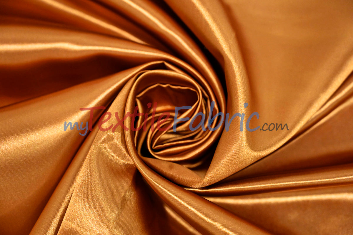 Bridal Satin Polyester Fabric - Shiny Solid, 58/60" Width, Multiple Colors (Yards, Bolts, Sample Swatches)
