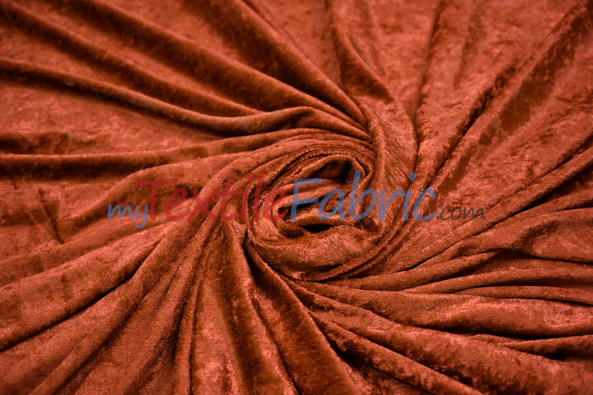 Panne Velvet Polyester Fabric - Crush Panne Velour, Solid, 58/60" Width (1 Yard)