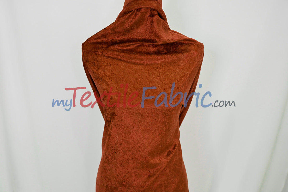 Panne Velvet Polyester Fabric - Crush Panne Velour, Solid, 58/60" Width (1 Yard)