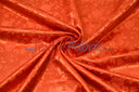 Satin Flower Brocade Polyester Fabric - Tone On Tone Embossed Floral, 58/60" Width (1 Yard)