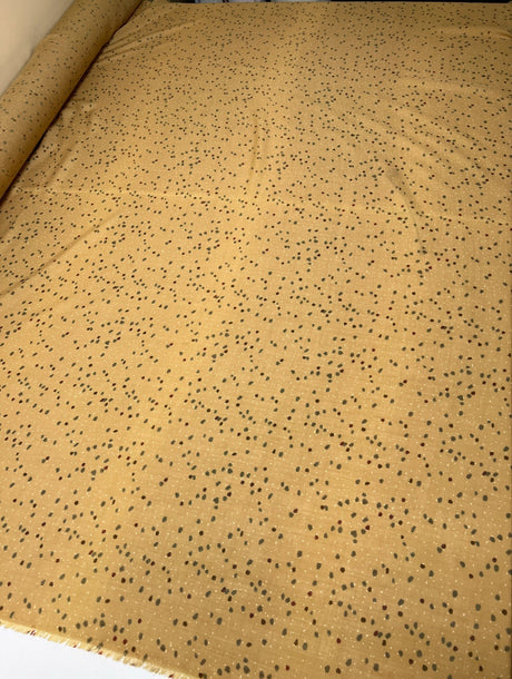 Acrylic Woven Printed Brown Beige Fabric