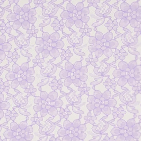 Lilac Floral Raschel Lace Fabric