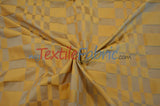 Faux Dupioni Polyester Fabric - Plaid, 54" Width (By The Yard)