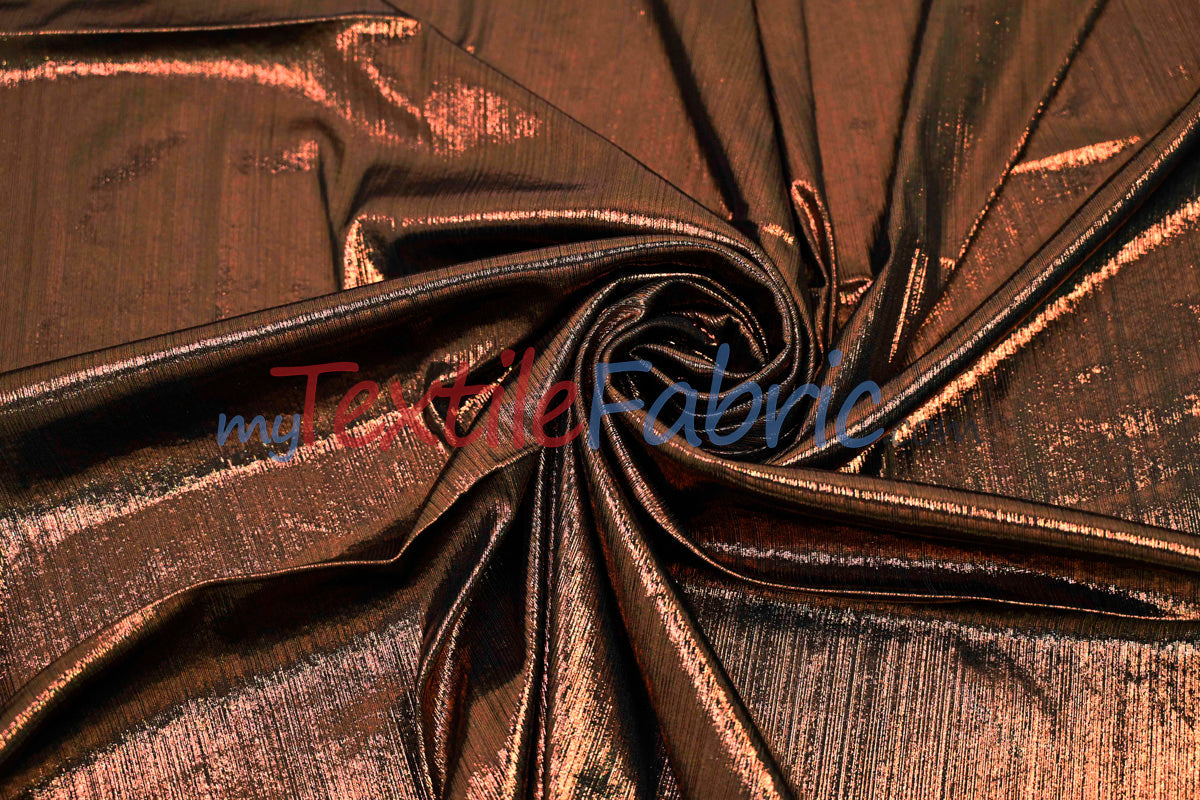 Metallic Stretch Slinky Polyester Spandex Fabric - Metallic Solid, 58" Width, Multiple Colors (1 Yard)