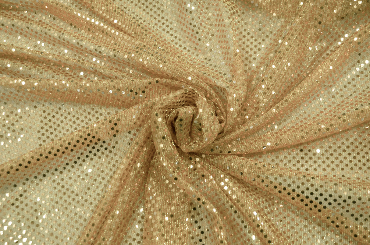Confetti Dot Sequins Polyester Fabric - 3Mm Sequins, 45" Width (1 Yard)