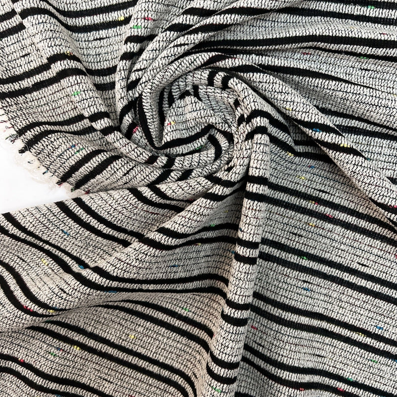 Italian Wool Striped Fabric Multicolour