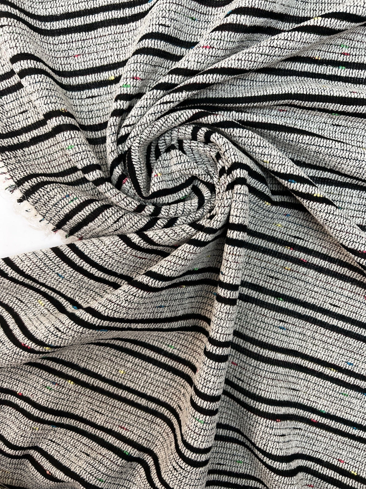 Italian Wool Striped Fabric Multicolour