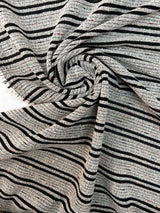 Italian Wool Striped Fabric Multicolour