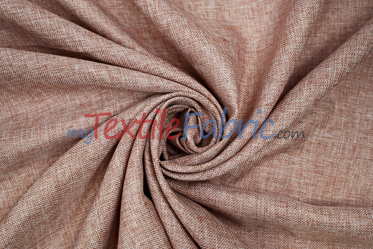 Vintage Linen Polyester Fabric - Faux Burlap, Rustic Natural Look, 58/60" Width (1 Yard)