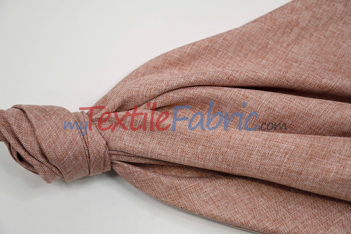Vintage Linen Polyester Fabric - Faux Burlap, Rustic Natural Look, 58/60" Width (1 Yard)