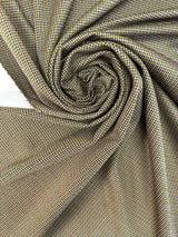 Jacquard Knit Houndstooth Gray Yellow Beige