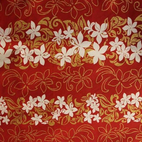 Polyester Glitter Floral Fabric Tiare Garden