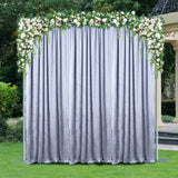 Velvet Backdrop Curtain Drape 10 ft x 57 in Dusty Blue
