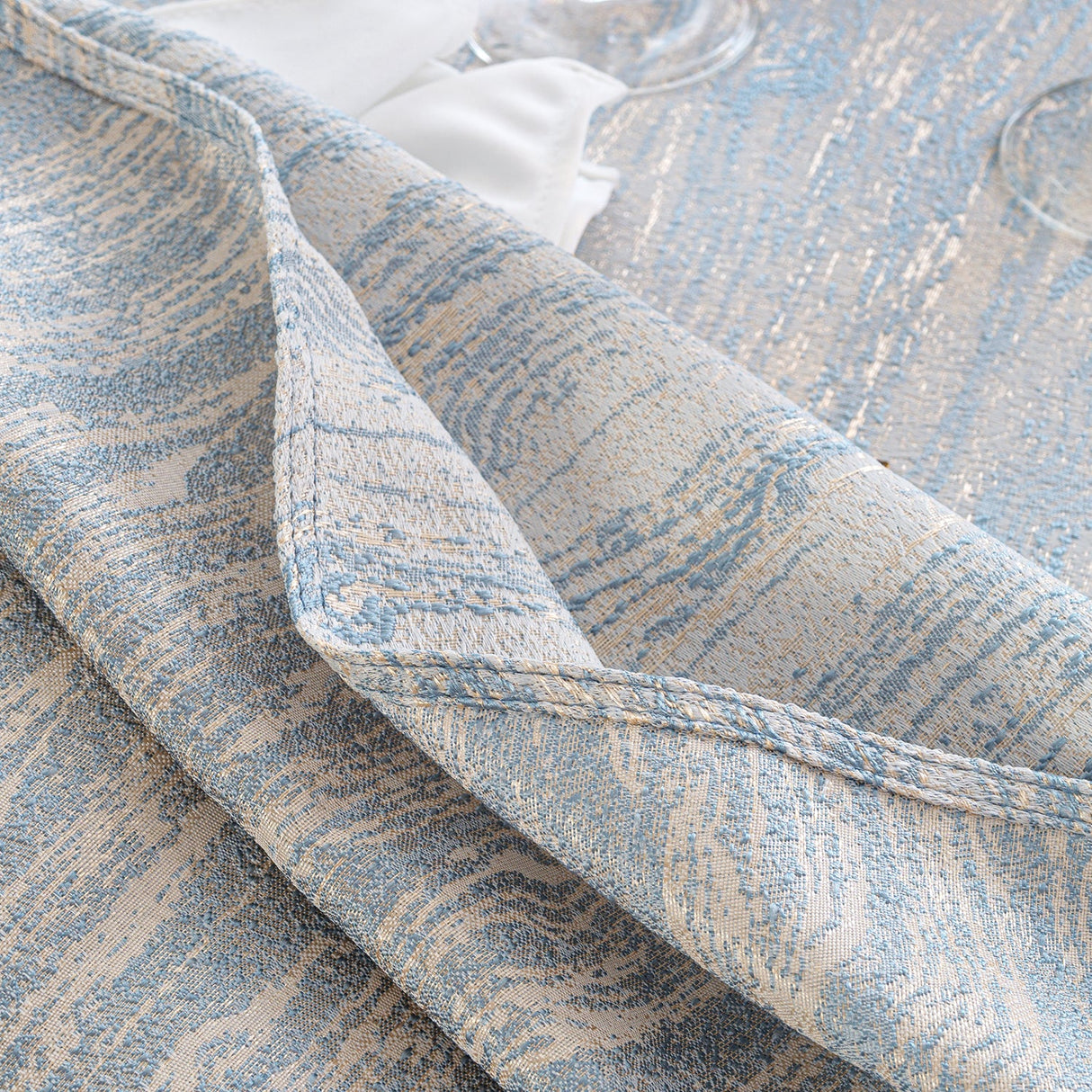 Rectangular Polyester Tablecloth 90x132 Dusty Blue