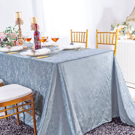 Ice Crushed Velvet Rectangular Tablecloth Seamless