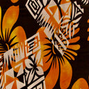 Rayon Fabric Hibiscus Geometric Floral Design
