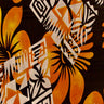 Rayon Fabric Hibiscus Geometric Floral Design