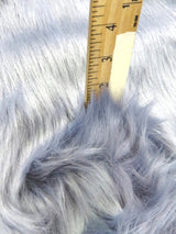 Black Solid Shaggy Long Pile Faux Fur Fabric
