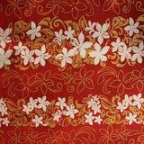 Tiare Garden Glitter Polyester Fabric - Floral Plumeria Design, 60" Width (1 Yard)