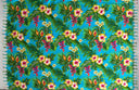 Hibiscus Plumeria Tropical Leaves Rayon Fabric - Tropical Floral Print, 72" L x 45" W (1 Piece)