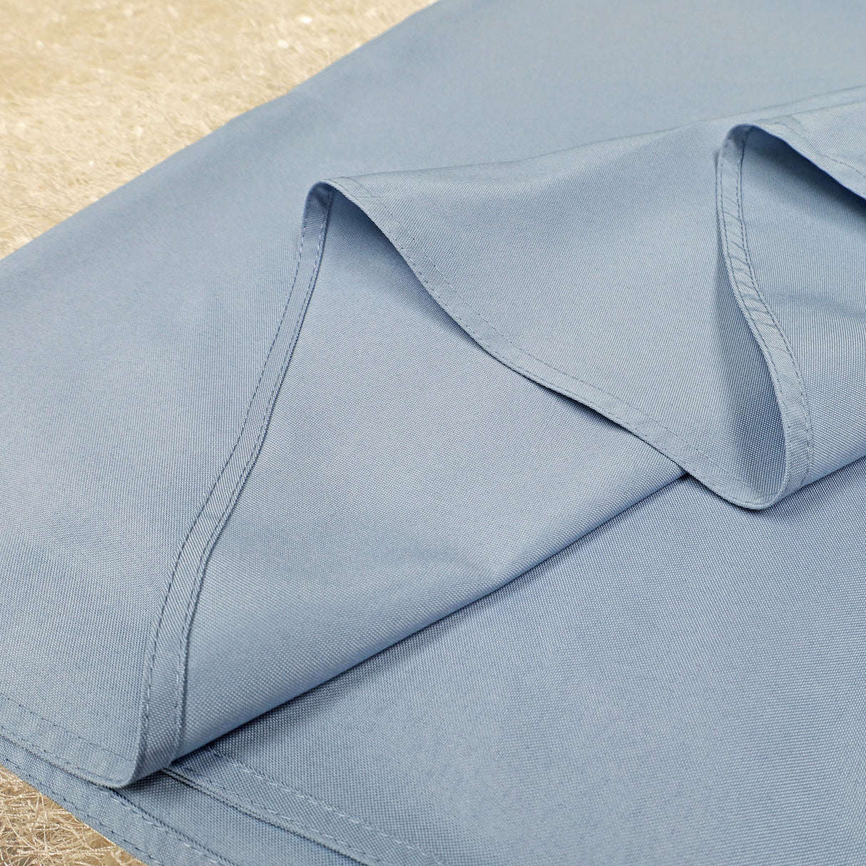 Round Polyester Tablecloth 90" Heavy Duty Premium Dusty Blue