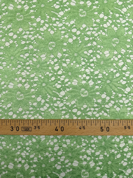 Polyester Lace Floral Green