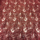 Cozy Pop Thread Floral Sequins Fabric - 100 Percent Polyester, Floral Sequin Lace, 52" Width, No Stretch (1 Yard)