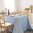 Rectangular Holland Velvet Tablecloth 90x156 Dusty Blue
