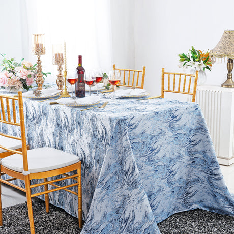Rectangular Polyester Tablecloth 90x132 Dusty Blue