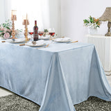 Rectangular Velvet Tablecloth 90x132 Dusty Blue