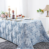 Rectangular Mirage Jacquard Polyester Tablecloth 90x156 Dusty Blue