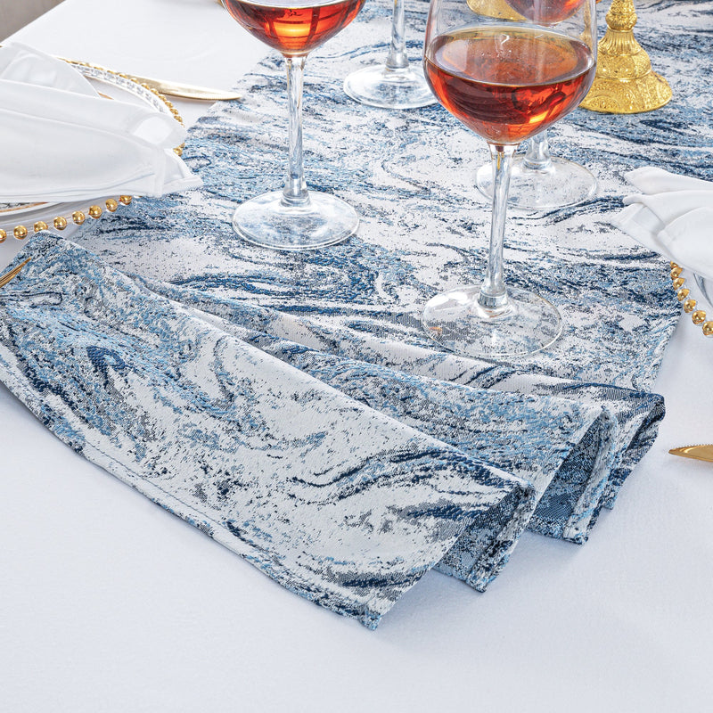 Jacquard Table Runner 13x108 Dusty Blue