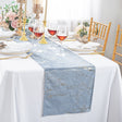 Velvet Table Runner 13x108 Dusty Blue