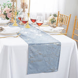 Velvet Table Runner 13x108 Dusty Blue