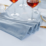 Velvet Table Runner 13x108 Dusty Blue
