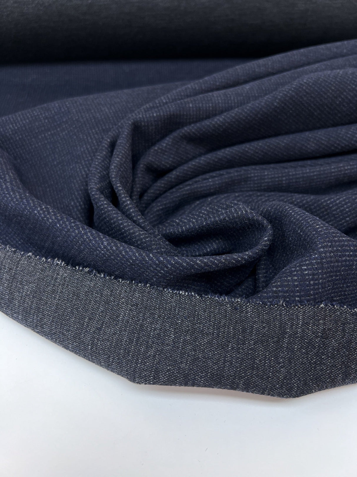 Polyester Blend Knit Gray-Blue Striped
