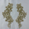Beaded Floral Lace Applique