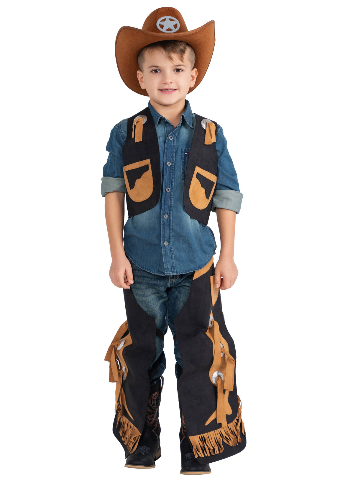 Black Cowboy Costume - Kids