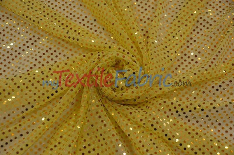Confetti Dot Sequins Polyester Fabric - 3Mm Sequins, 45" Width (1 Yard)