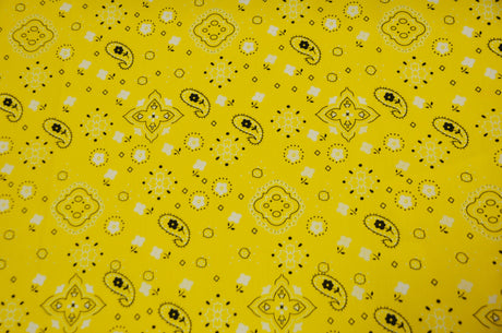 Bandana Cotton Print Polyester Cotton Broadcloth Fabric - Multiple Colors, 58/60" Width (1 Yard)