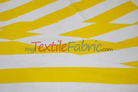 10 Oz 100% Cotton Canvas 2" Stripe Fabric - Multiple Colors, 60" Wide (1 Yard)