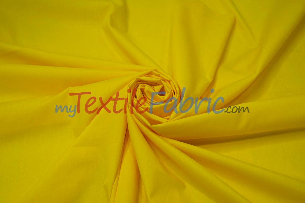 Polyester Cotton Broadcloth Fabric - Solid Colors, 58/60" Width (1 Yard)