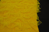 Organza Ruffled Taffeta Polyester Fabric - Layered Horizontal Ruffles, 57" Width, Multiple Colors (1 Yard)