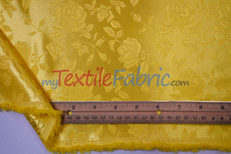 Satin Jacquard Satin Polyester Fabric - Satin Flower Brocade, 58/60" Width, Sample Swatch 3"x3" (1 Sample Swatch)